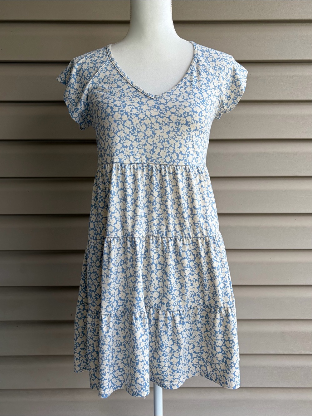 •Altar'd State• Floral Tiered Knit Babydoll Dress - Size Small